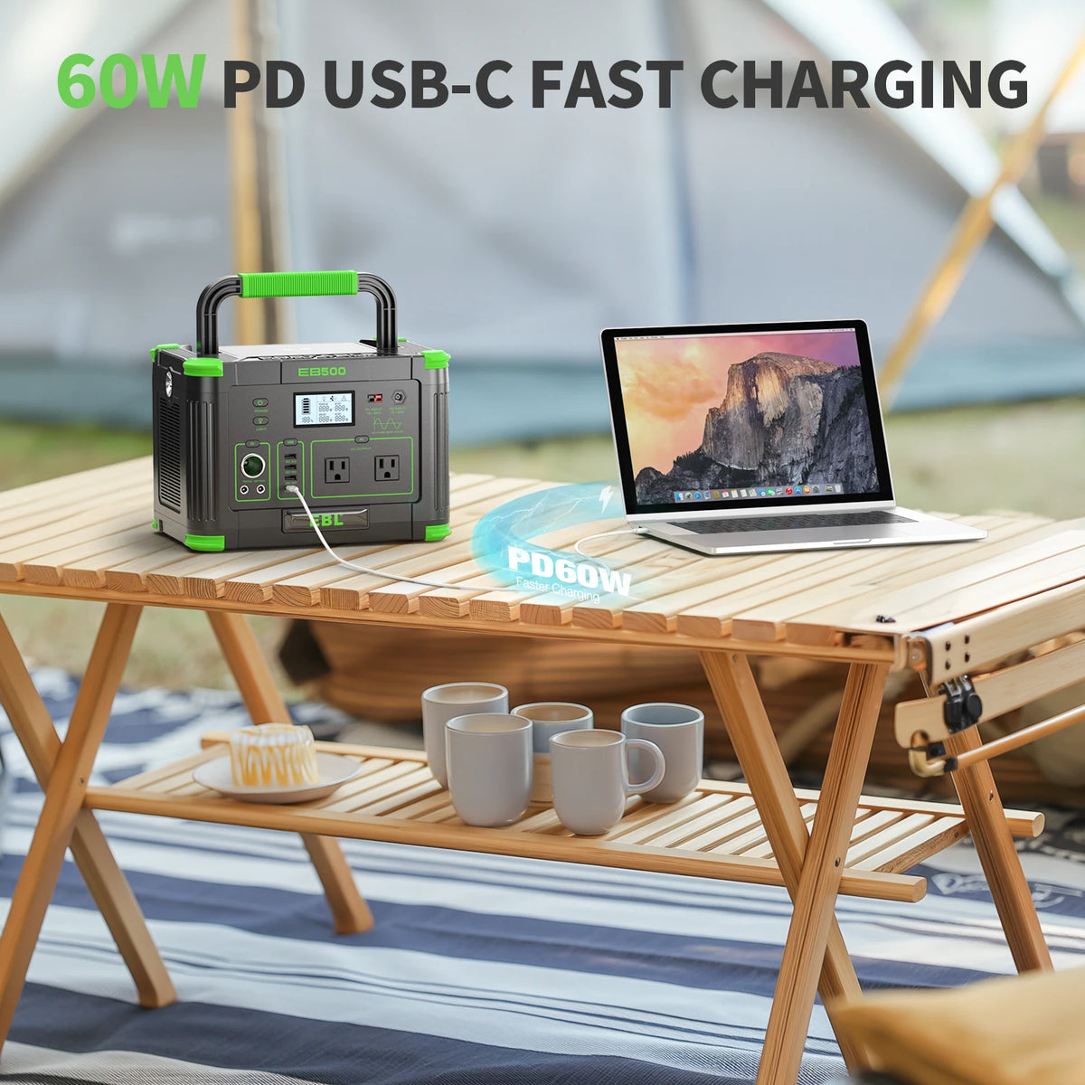 EBL Power Station 501W 551Wh Solar Power Generator Backup Bank