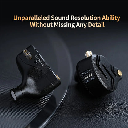 KZ ZS12 PRO X in Ear Monitor IEM Headphones 1DD 5BA Hybrid Wired Gaming Earbuds HiFi Earphones with 2PIN Cable Tunable Full Metal IEM