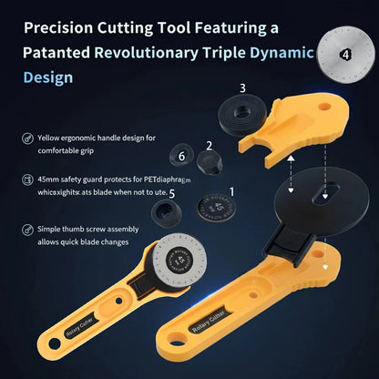 45mm Rotary Fabric Cutter Leather Craft Cutting Tool For DIY Fabric Patchworking Sewing Quilting Crafting Tools
