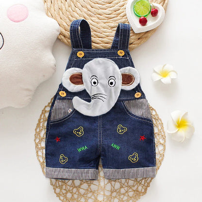 IENENS Summer Kids Baby Boys Jumper Pants Denim Shorts Jeans Overalls Toddler Infant Girl Playsuit Clothes Clothing Trousers