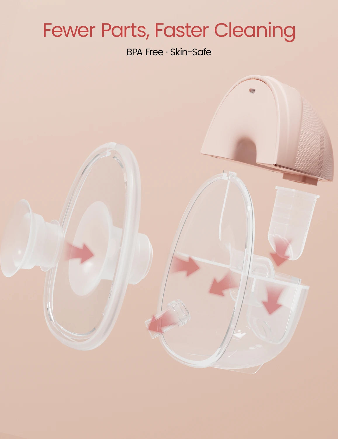 NCVI 2Pack Wearable Breast Pump Hands-Free 1500mAh Battery Quiet LED Display 4 Modes 9 Levels 300mmHg Suction Anti-Leakage 19-24mm Flanges for Nursing Moms