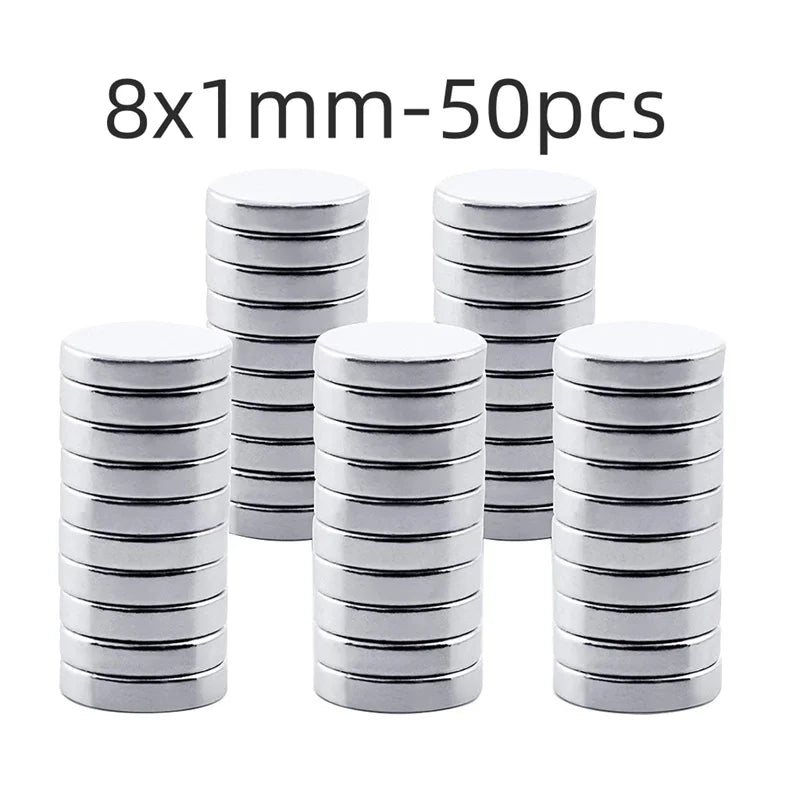 Strong Round Magnets for Fridge, DIY, Projects, Science, Office 3x1 3x2 5x1 5x2 8x1 8x2