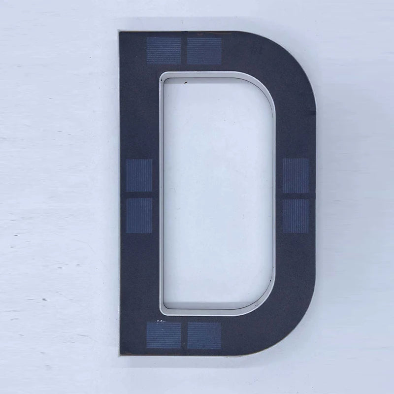 LED Solar House Number Light Waterproof Address Sign Modern Light Sensor Door Plate for Outdoor Home Yard Wall Decoration Use