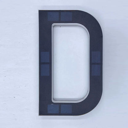 LED Solar House Number Light Waterproof Address Sign Modern Light Sensor Door Plate for Outdoor Home Yard Wall Decoration Use