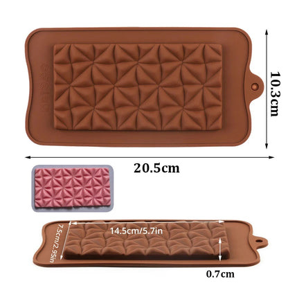 Chocolate Bar Mold Candy Jelly Pudding Silicone Mold Baking Tool