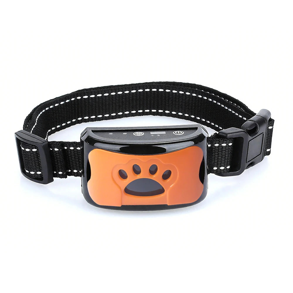 Intelligent Electric Ultrasonic Stop Barking Vibration Anti Bark Collar Stop Bark Training Collar for Dogs Stopper USB Charging