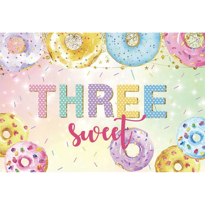 Candy Bar Baby Shower Birthday Backdrop Ice Cream Car Donuts Lollipop Party Photo Background Cake Table Decor Photography Props