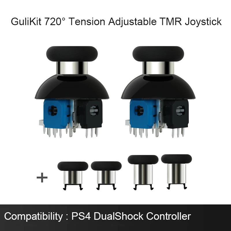 GuliKit 720° Tension Adjustable TMR Joystick for PS4 PS5 Edge Gamepad for Switch Pro Xbox Series Controller Game Accessories