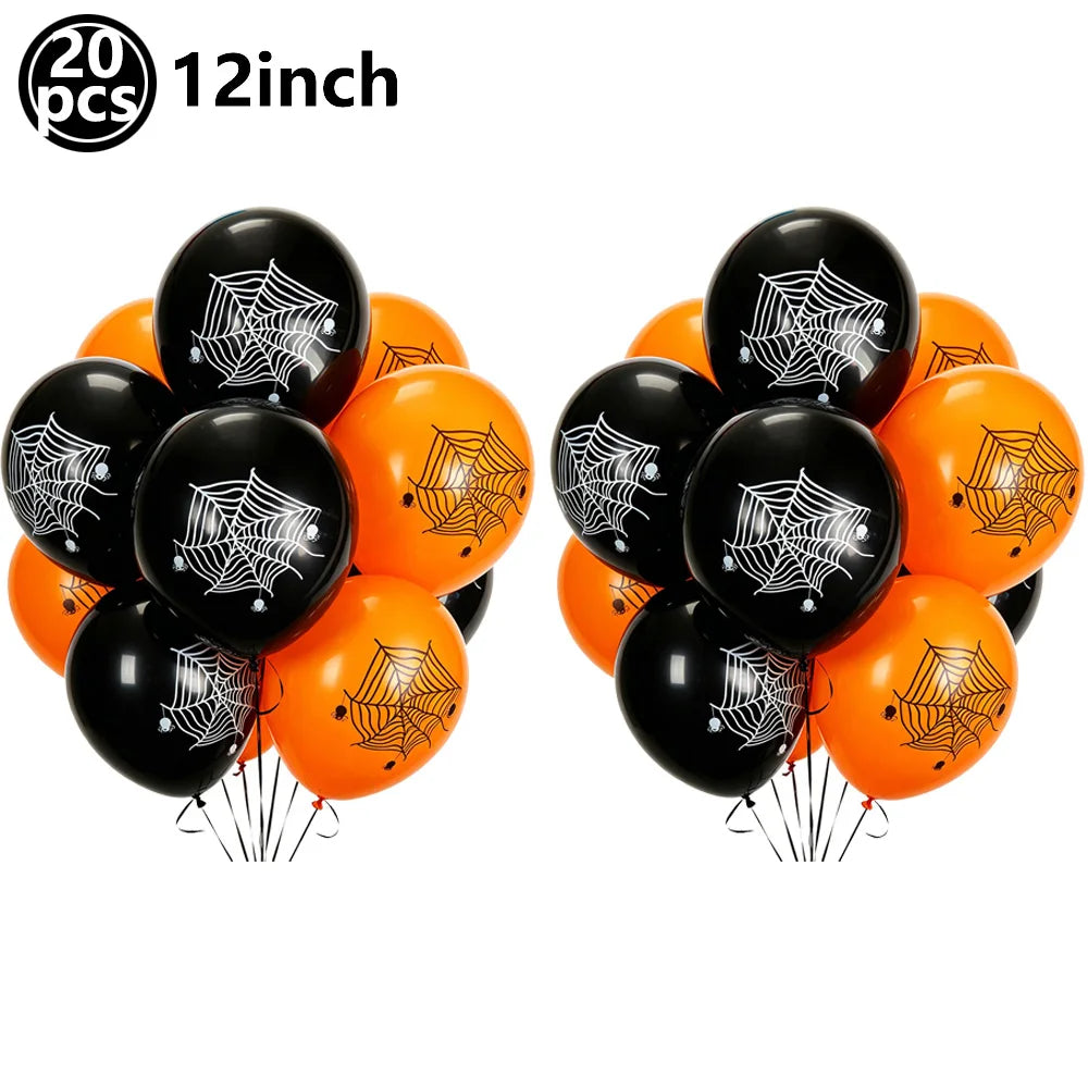Halloween Black Orange White Latex Balloon Confetti Balloons Bouquet for Birthday Trick or Treat Halloween 2026 Home Decorations