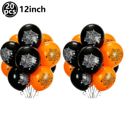 Halloween Black Orange White Latex Balloon Confetti Balloons Bouquet for Birthday Trick or Treat Halloween 2026 Home Decorations
