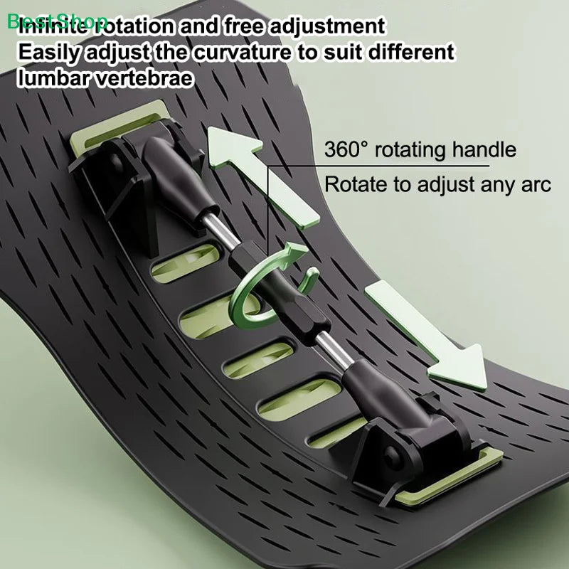 〔R〕Back Stretcher with Acupuncture Massage Nodes, Stepless Adjustable Lumbar Support Device for Lower Back Pain Relief