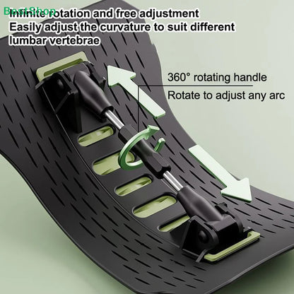 〔R〕Back Stretcher with Acupuncture Massage Nodes, Stepless Adjustable Lumbar Support Device for Lower Back Pain Relief