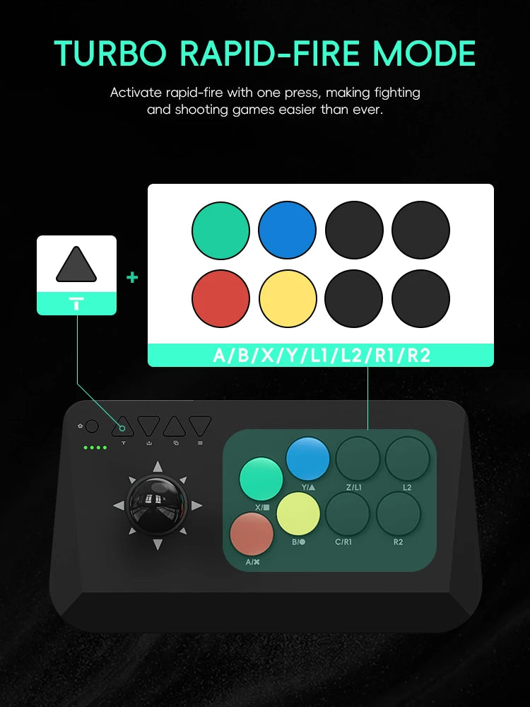 Data Frog Arcade Fighter Stick for Windows IOS Android TV Box Street Fighter Arcade Joystick Support M8 Retro Game Stick