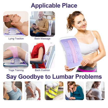 Back Stretcher Height Adjustable Airbag Lumbar Support Traction Device Waist Stretching Massager Waist Lifting Pilates Board