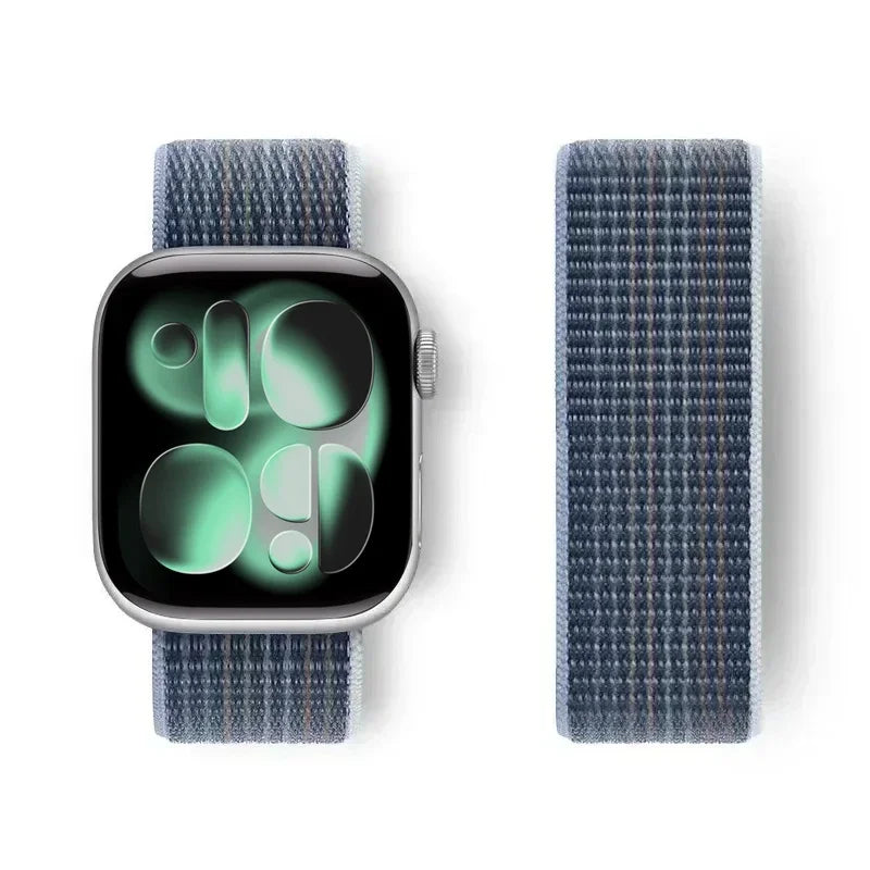 Nylon Loop for Apple Watch Band S11 46mm 40mm 44mm 45mm 42mm 41mm 49mm Smart Belt Bracelet for IWatch 11/10/9/8/7/6/SE/5/4 Strap