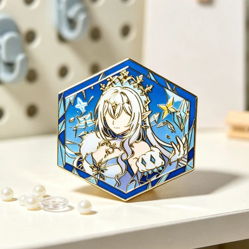 Genshin Impact Tsaritsa Columbina Flins Pin Genshin Figure Badge Accessories Backpack Charms Party Favor Gifts