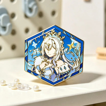 Genshin Impact Tsaritsa Columbina Flins Pin Genshin Figure Badge Accessories Backpack Charms Party Favor Gifts