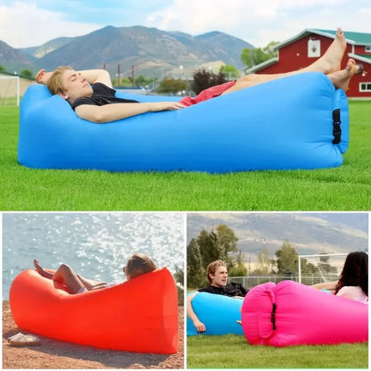 Lazy Foldable Portable Inflatable Lounger Comfort Camping Inflatable Sofa Outdoor Waterproof Air Mattress Beach LeisureFurniture