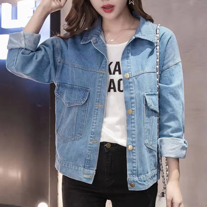 Women Plus Size Denim Jacket & Coat Casual Streetwear Full Sleeve Breathable Autumn Fashion OEM Supplier Made in Pakistan