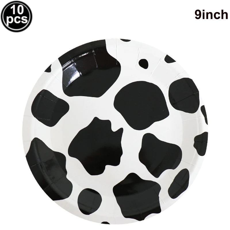 Cow Happy Birthday Cake Decoration Cow Cake Topper for Farm Cow Birthday Party Decoration Supplies