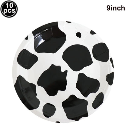 Cow Happy Birthday Cake Decoration Cow Cake Topper for Farm Cow Birthday Party Decoration Supplies