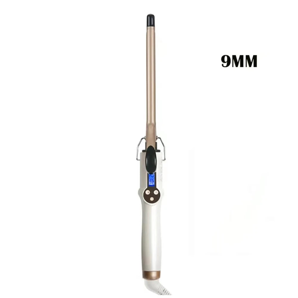 Electric Professional Ceramic Hair Curler LED Curling Iron Roller Curls Wand Waver Hair Straightener Styling Tool 9mm-38mm