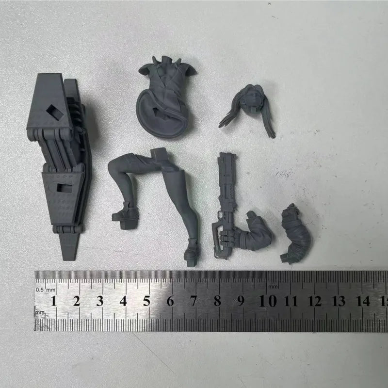 1/24 Scale Cyberpunk Science Fiction Female Warrior Resin Figure Model Kit Hobby Garage Kit Unassembled Unpainted Free Shipping