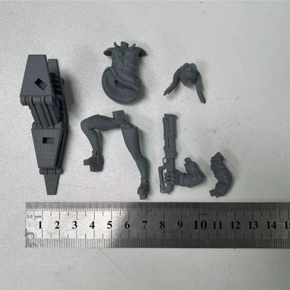 1/24 Scale Cyberpunk Science Fiction Female Warrior Resin Figure Model Kit Hobby Garage Kit Unassembled Unpainted Free Shipping