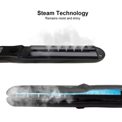 Professional Steam Hair Straightener Ceramic Flat Iron 450℉ Fast Heat  Oil Treatment Hair Care Tools