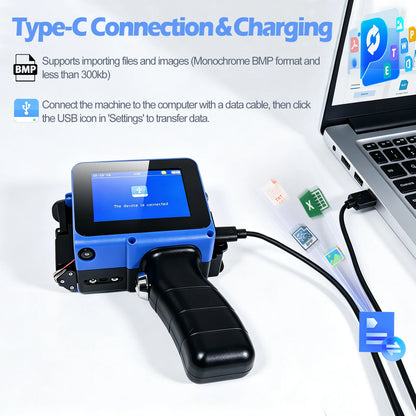 Mini Detachable Handheld Inkjet Printer 12.7MM Portable Compact Printing Device for On-the-Go Label Printing Needs