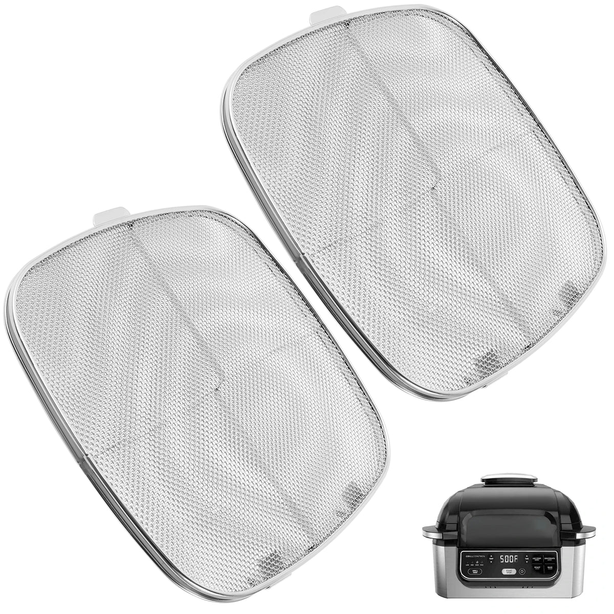 Stainless Steel Splatter Guard Splatter Screen Reusable Air Fryer Splatter Screen for Ninja Foodi AG300C AG301C AG302 AG400