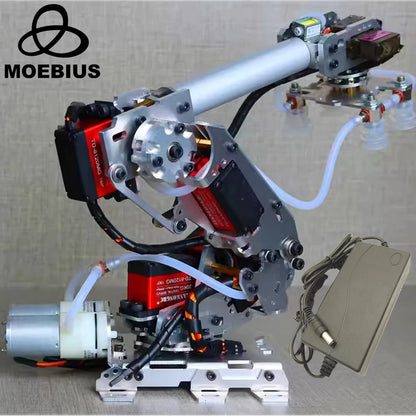 Arduino 7 Dof Large Suction Air Pump Robot Arm Multi DOF Manipulator Mindustrial Robotic Model 6-Axis Robot Claw Gripper