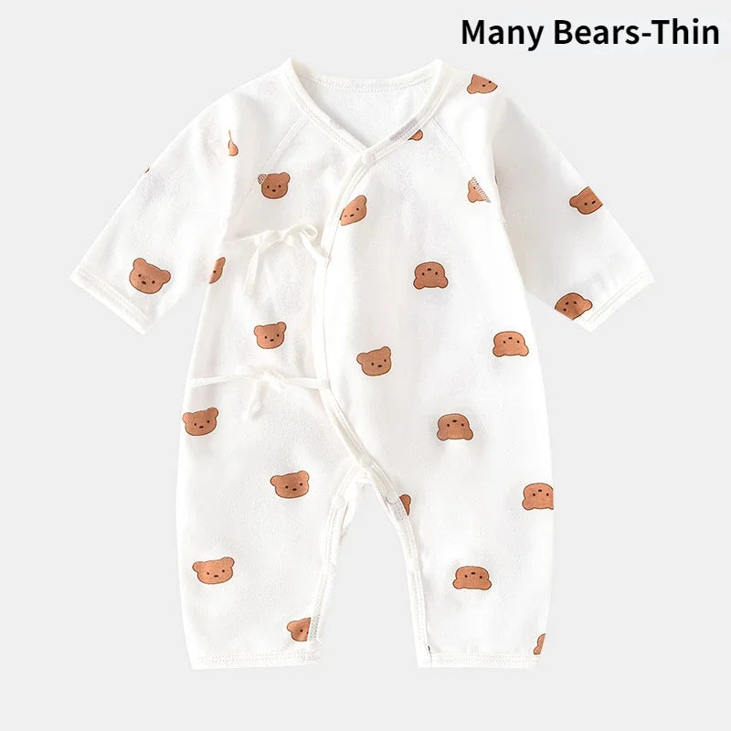 Bear Newborn Baby Clothes New Born Baby Jumpsuit for Boys Girls Cotton Toddler Rompers with Hat Bebe Outfits One-Piece Pajamas