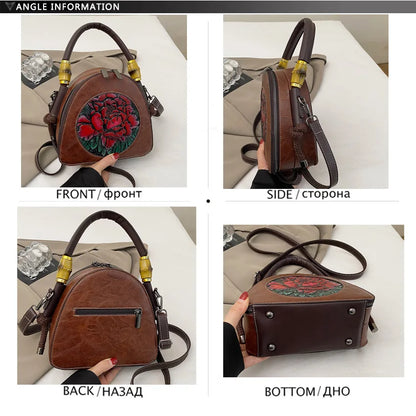Retro Handbag Women's 3D Printed Shoulder Bag Luxurious Designer Diagonal Cross Bag Office Mom Classic Handbag Brand Torebki