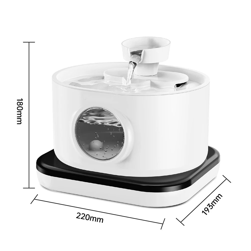3L Wireless Recharging Sensor Cat Water Drinking Fountain Battery Operated Automatic Pet Motion Sensor Dog Water Dispenser Bowl