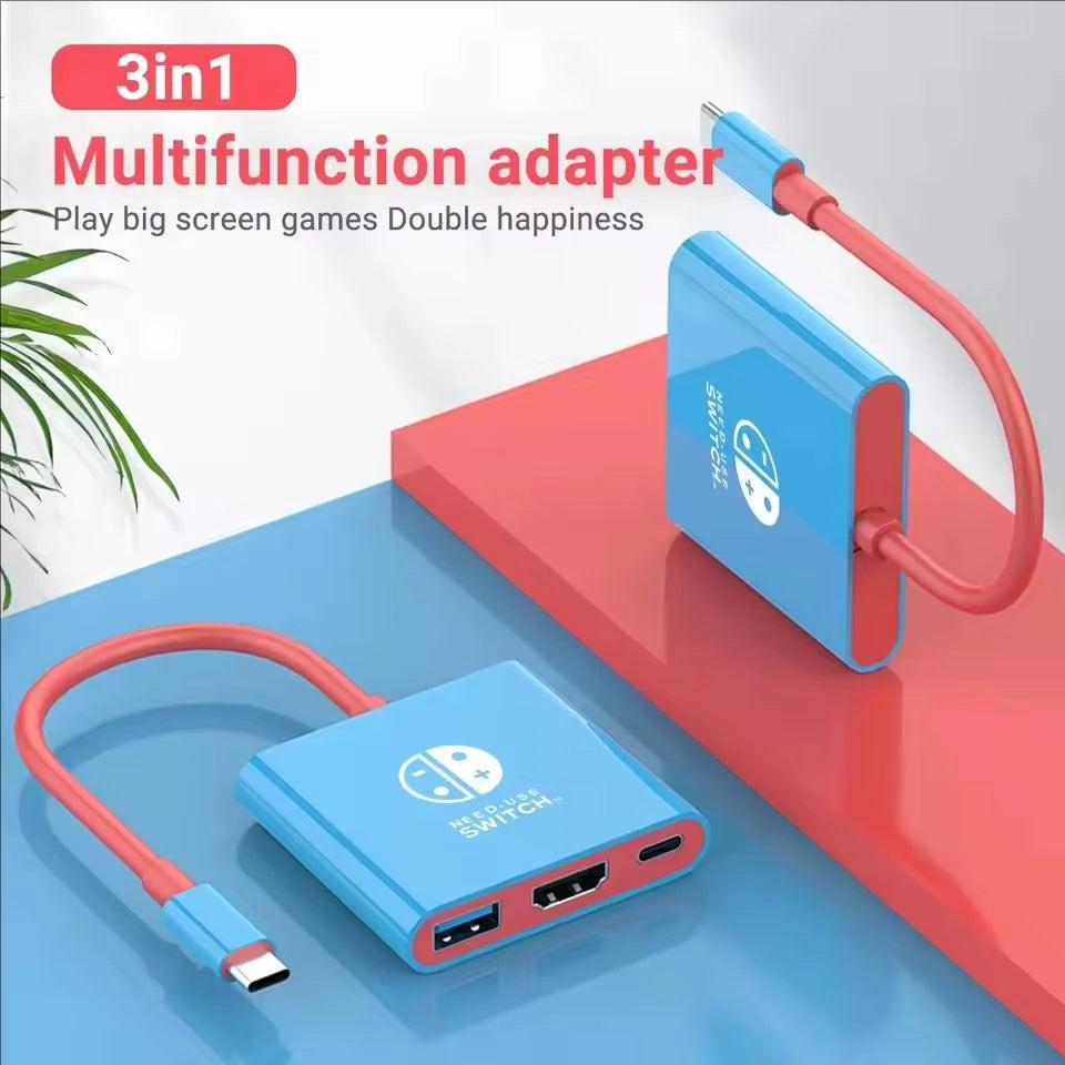 Switch1 Dock 4K HDMI USB 3.0 Hub Adapter USB C Splitter TV Portable Docking Station for Nintendo Laptops PC iPad MacBook Air Pro