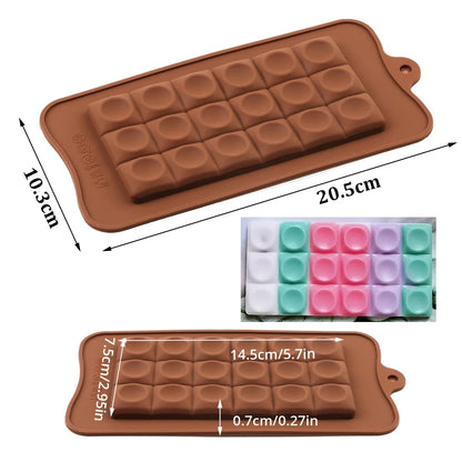Chocolate Bar Mold Candy Jelly Pudding Silicone Mold Baking Tool