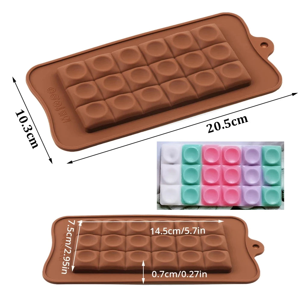 Chocolate Bar Mold Candy Jelly Pudding Silicone Mold Baking Tool