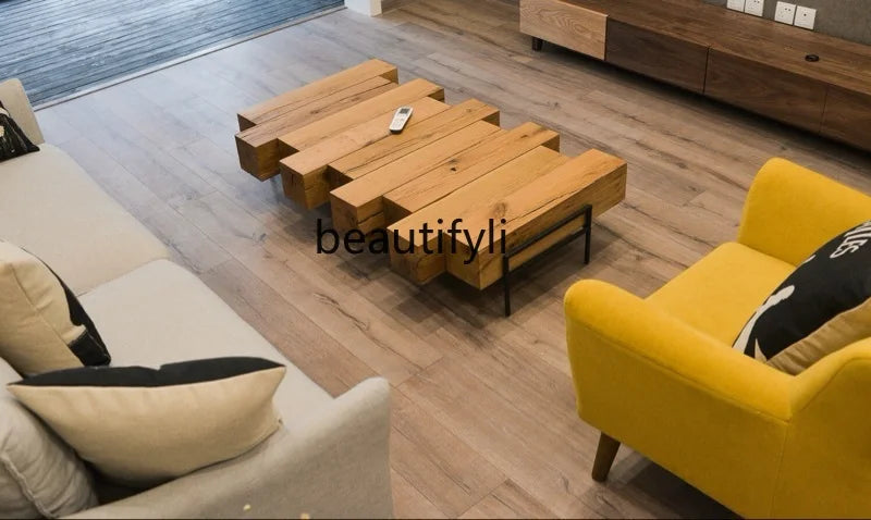 Nordic Coffee Table Solid Wood Creative Simple Living Room Table