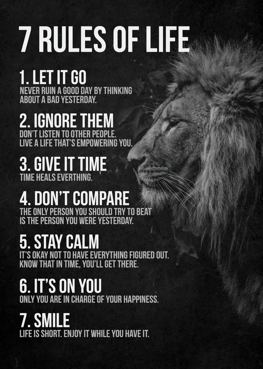 Motivational Quotes Success Poster Lion Mindset Is Everything Canvas Painting Print Art  Room Office Home Wall Picture Decor