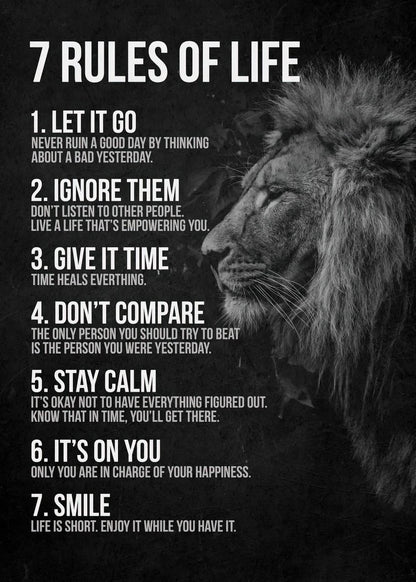 Motivational Quotes Success Poster Lion Mindset Is Everything Canvas Painting Print Art  Room Office Home Wall Picture Decor