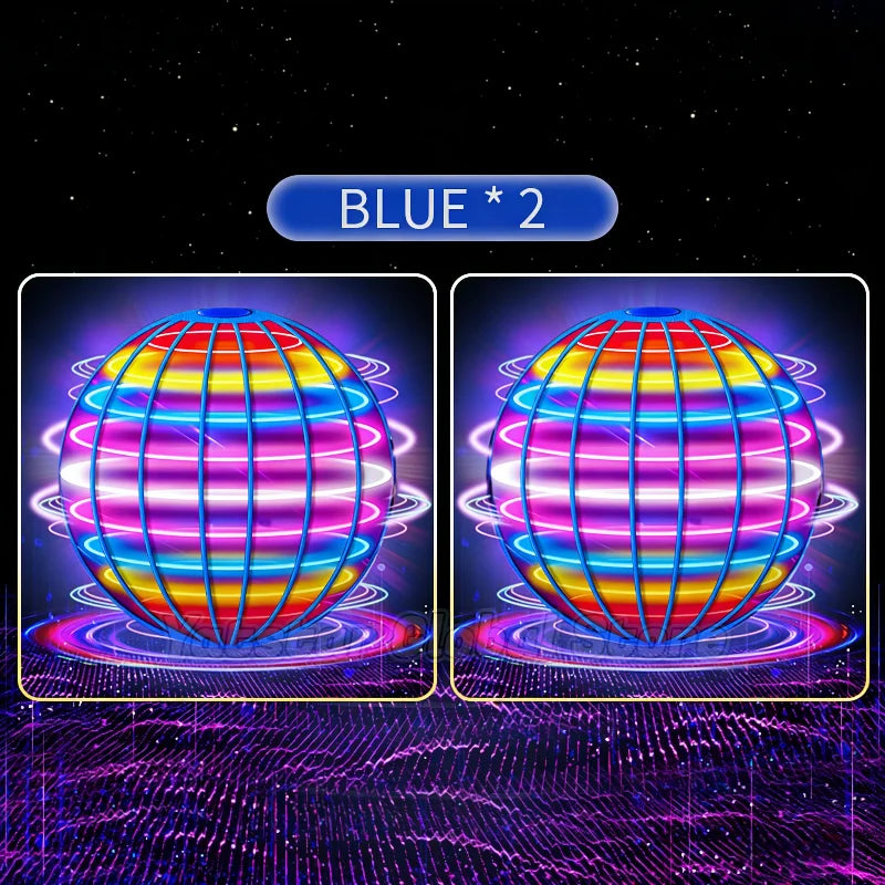Pro Magic Hand Controlled Flying Ball with Glow LED Lights and Hover Spinner, 360° Rotating Outdoor Fidget Toy for Teens & Adult