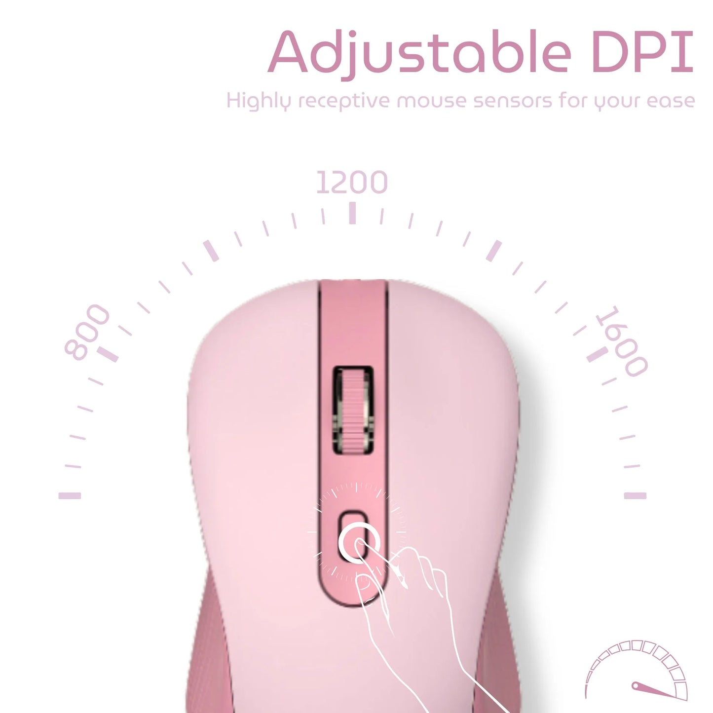 Wireless Keyboard Mouse Set High-Looking Girl Silent Office retro Cute Pink