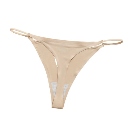 Ice Silk Underwear Trendy Thin Strap Ladies Underwear Plus Size Underwear Lightweight Stretchy Breathable Smooth Soft Underwear