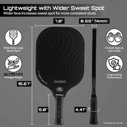 Joysent Pickleball Paddle USAPA T300 Carbon Fiber Pickleball Racket PP Honeycomb 14mm Pickle Ball Paddle For Beginner Men Women