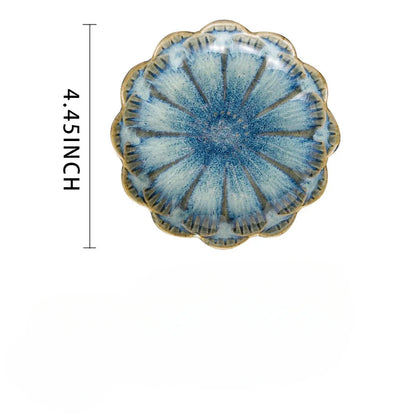 Creative and Minimalist Style Jewelry Tray Home Snack Dish Flavor Dish Ceramic Lotus Decoration Plate and Decorative Display