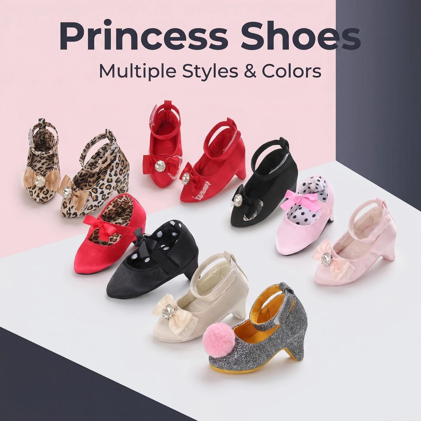 Baby Girls First Princess Heels Party Bow Soft Sole Spring Autumn Toddler Dress Up Shoes