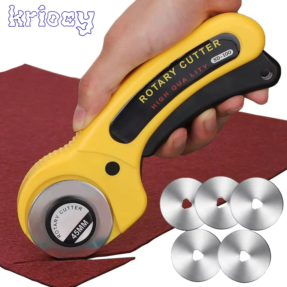 LeatherCraft 45mm Rotary Cutter Leather Cutting Tool Patchwork Sewing Quilting Fabric Cutter Circular Blade DIY For Leather Tool