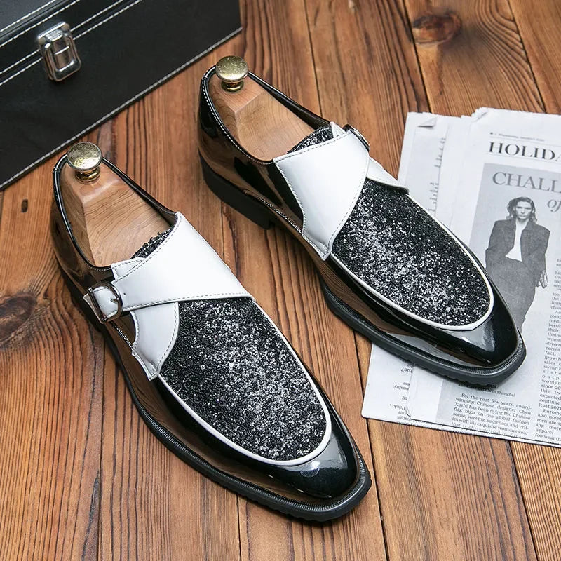 Shoes Men Casual Man Men's Summer Shine Gold Dress Patent Leather For Mens Gold Moccasins Business Pointed Bussiness Luxury