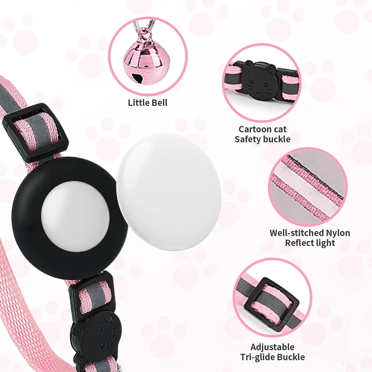 Adjustable Pet Collar Gps Tracker for Apple Find My IOS Finder Location Tracker Kits Pet Supplies Cat Pet Electronic Devices